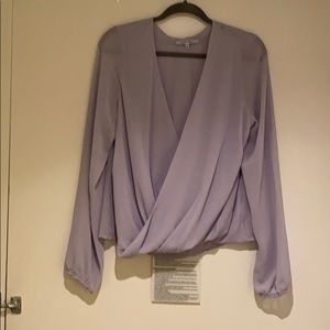 Long sleeved wrap blouse